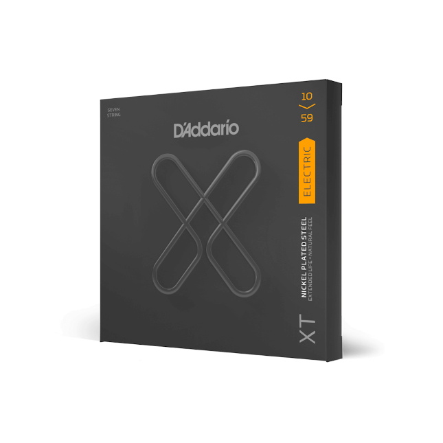 D'Addario XT Electric Nickel Plated Steel, Regular Light, 7-String 10-59 - XTE1059 - Poppa's Music