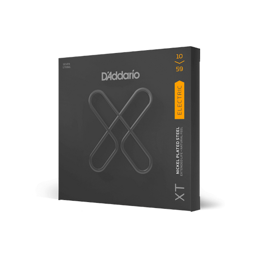 D'Addario XT Electric Nickel Plated Steel, Regular Light, 7-String 10-59 - XTE1059 - Poppa's Music