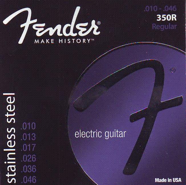 Fender 350s Stainless Steel Ball End Electric Guitar Strings - Poppa's Music