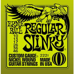 Ernie Ball Regular Slinky Nickel Wound Electric Guitar Strings - 10-46 Gauge - 2221 - Poppa's Music