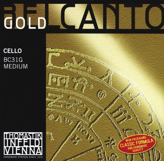 Thomastik Belcanto Gold Cello String Set - 4/4 - BC31G - Poppa's Music 