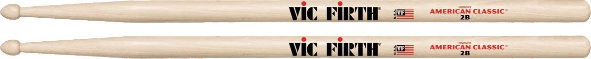 Vic Firth American Classic Hickory Drumstick Wooden Tip- 2B - Poppa's Music