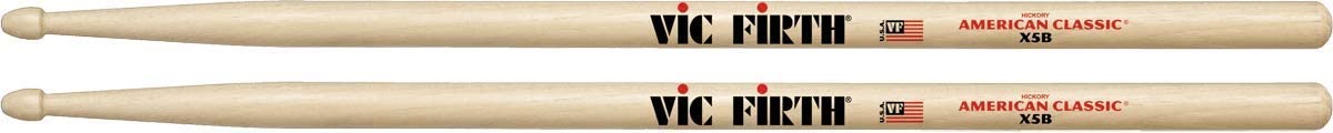 Vic Firth American Classic Hickory Drumstick Wooden Tip- X5B Extreme 5B - Poppa's Music