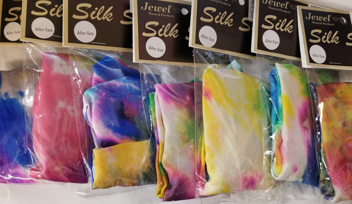 Jewel Tie Dye Alto Sax Silk Swab - Poppa's Music