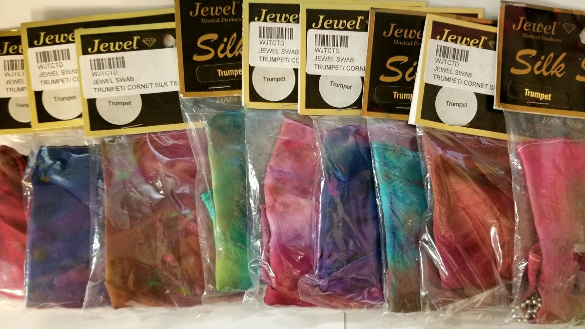 Jewel Trumpet or Cornet Tie Dye Silk Swab - Poppa's Music