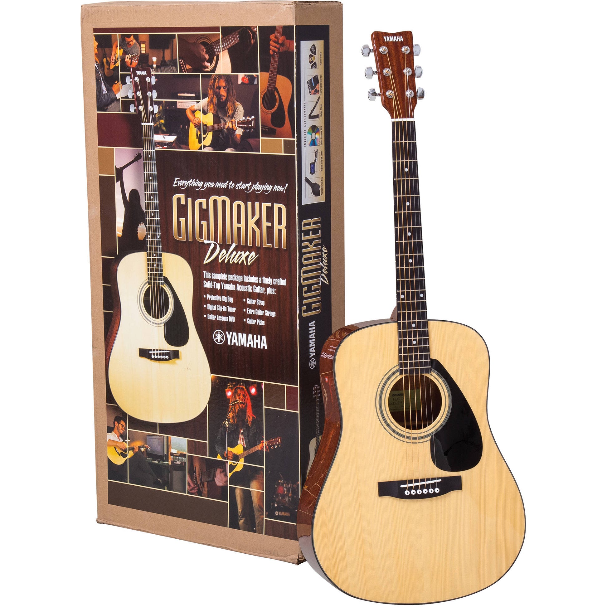 Yamaha Gigmaker Deluxe Acoustic Bundle - FD01S - Poppa's Music