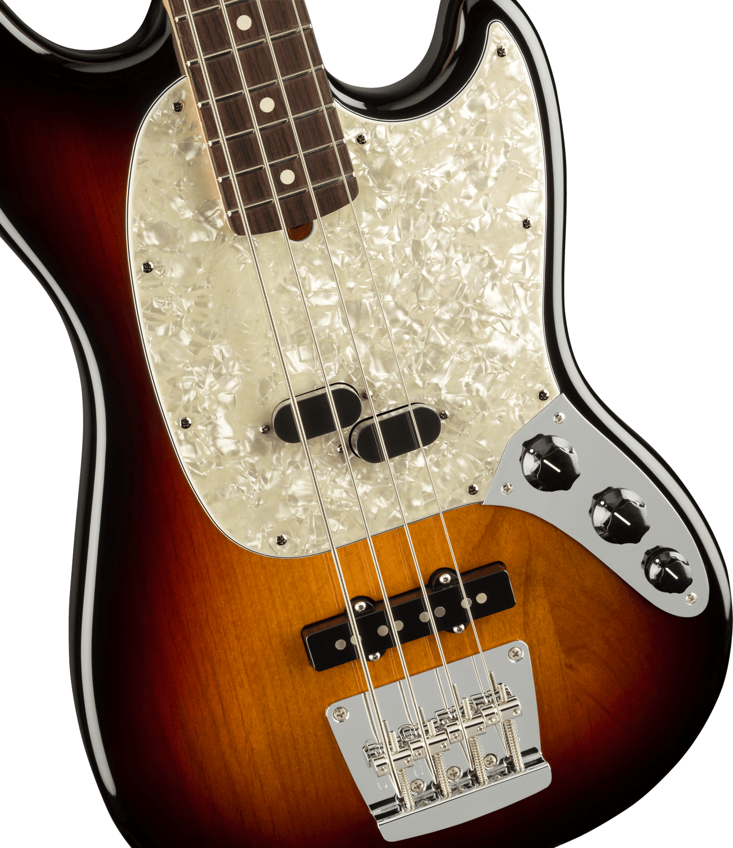 Fender American Performer Mustang Bass®, Rosewood Fingerboard, 3-Color Sunburst