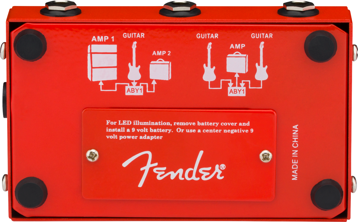 Fender 2-Switch ABY Pedal, Red 0234506000