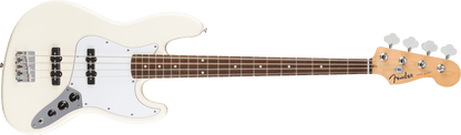 Fender Standard Jazz Bass Laurel Fingerboard, White Pickguard, Olympic White