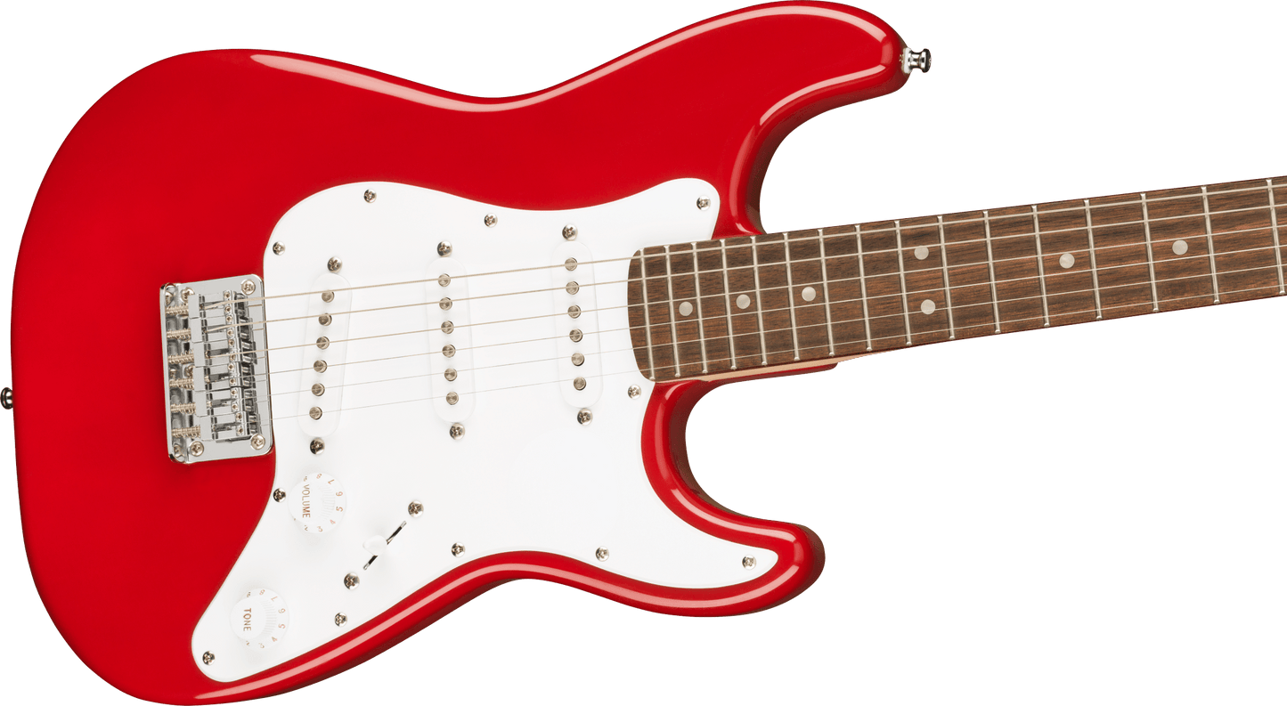 Squier Mini Stratocaster®, Laurel Fingerboard, White Pickguard, Dakota Red