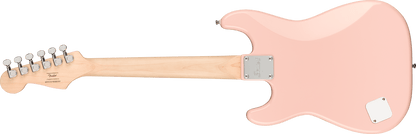 Squier Mini Stratocaster Laurel Fingerboard, White Pickguard, Shell Pink