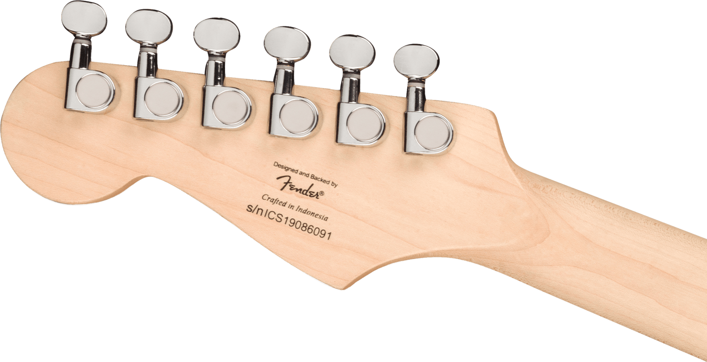 Squier Mini Stratocaster Laurel Fingerboard, White Pickguard, Shell Pink