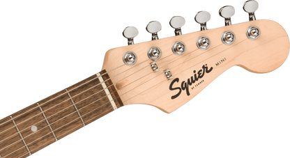 Squier Mini Stratocaster Laurel Fingerboard, White Pickguard, Shell Pink