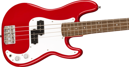 Squier Mini Precision Bass®, Laurel Fingerboard, White Pickguard, Dakota Red