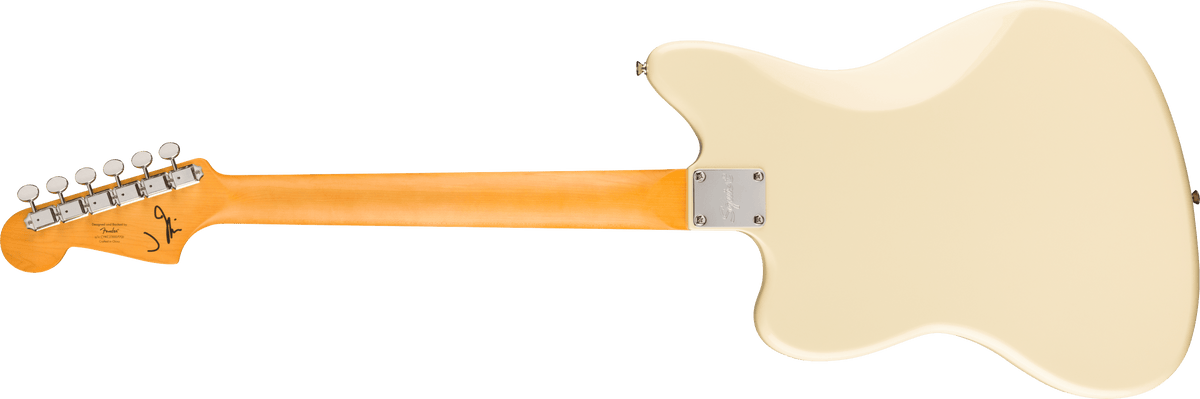 Squier J Mascis Jazzmaster®, Laurel Fingerboard, Gold Anodized Pickguard, Vintage White