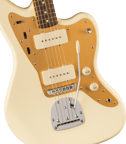 Squier J Mascis Jazzmaster®, Laurel Fingerboard, Gold Anodized Pickguard, Vintage White