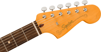 Squier J Mascis Jazzmaster®, Laurel Fingerboard, Gold Anodized Pickguard, Vintage White