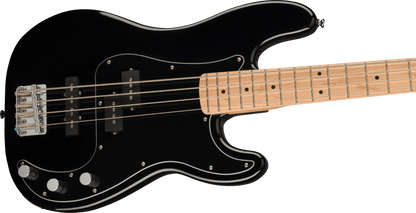 Squier Affinity Series® Precision Bass® PJ Pack, Maple Fingerboard, Black, Gig Bag, Rumble 15 - 120V