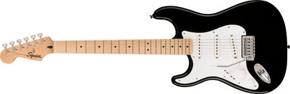 Squier Sonic Stratocaster Left-Handed Maple Fingerboard White Pickguard, Black