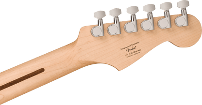 Squier Sonic Stratocaster Left-Handed Maple Fingerboard White Pickguard, Black