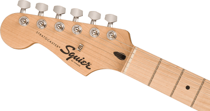 Squier Sonic Stratocaster Left-Handed Maple Fingerboard White Pickguard, Black