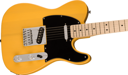 Squier Sonic® Telecaster®, Maple Fingerboard, Black Pickguard, Butterscotch Blonde