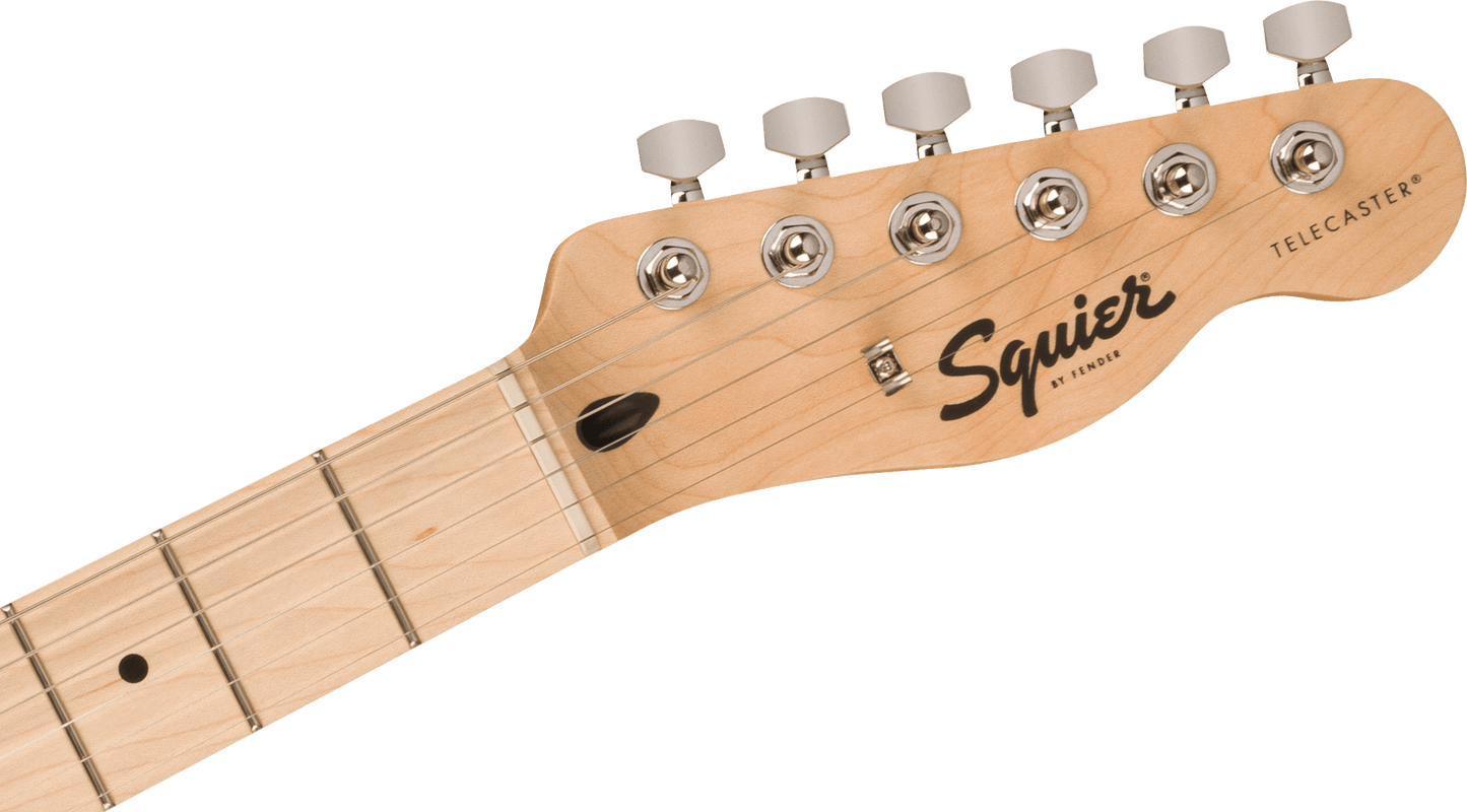 Squier Sonic® Telecaster®, Maple Fingerboard, Black Pickguard, Butterscotch Blonde