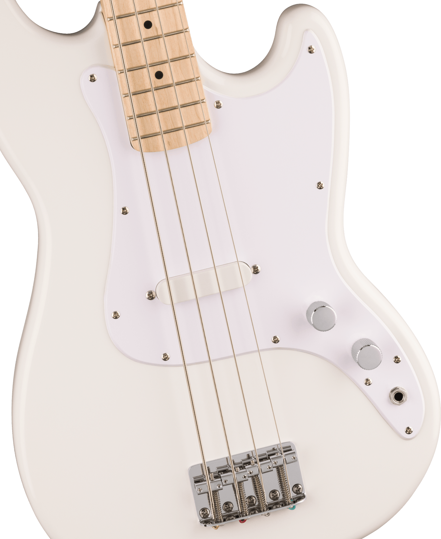 Squier Sonic® Bronco™ Bass, Maple Fingerboard, White Pickguard, Arctic White