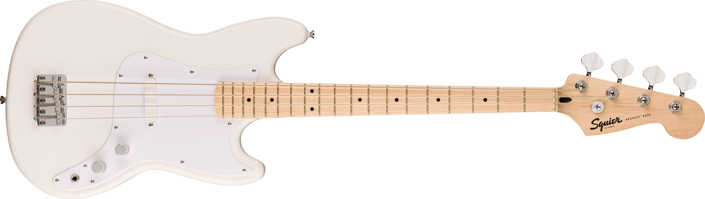 Squier Sonic® Bronco™ Bass, Maple Fingerboard, White Pickguard, Arctic White