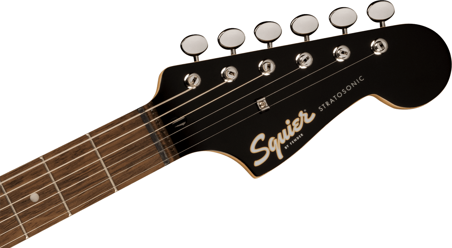 Squier Paranormal Strat-O-Sonic Laurel Fingerboard, Black Pickguard, Vintage Blonde