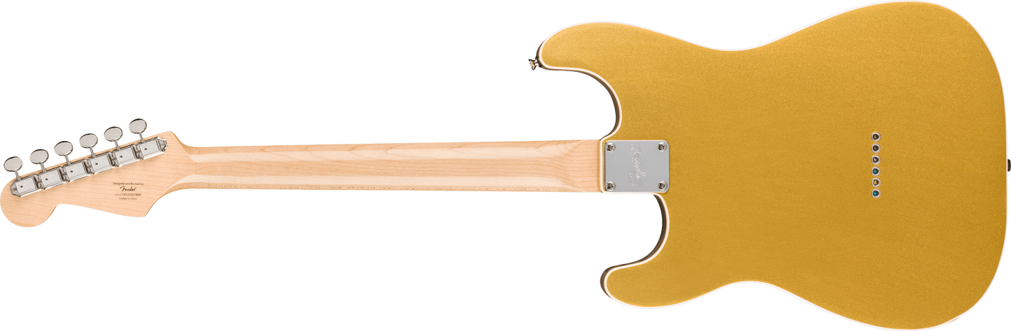 Squier Paranormal Custom Nashville Stratocaster Laurel Fingerboard, Parchment Pickguard, Aztec Gold
