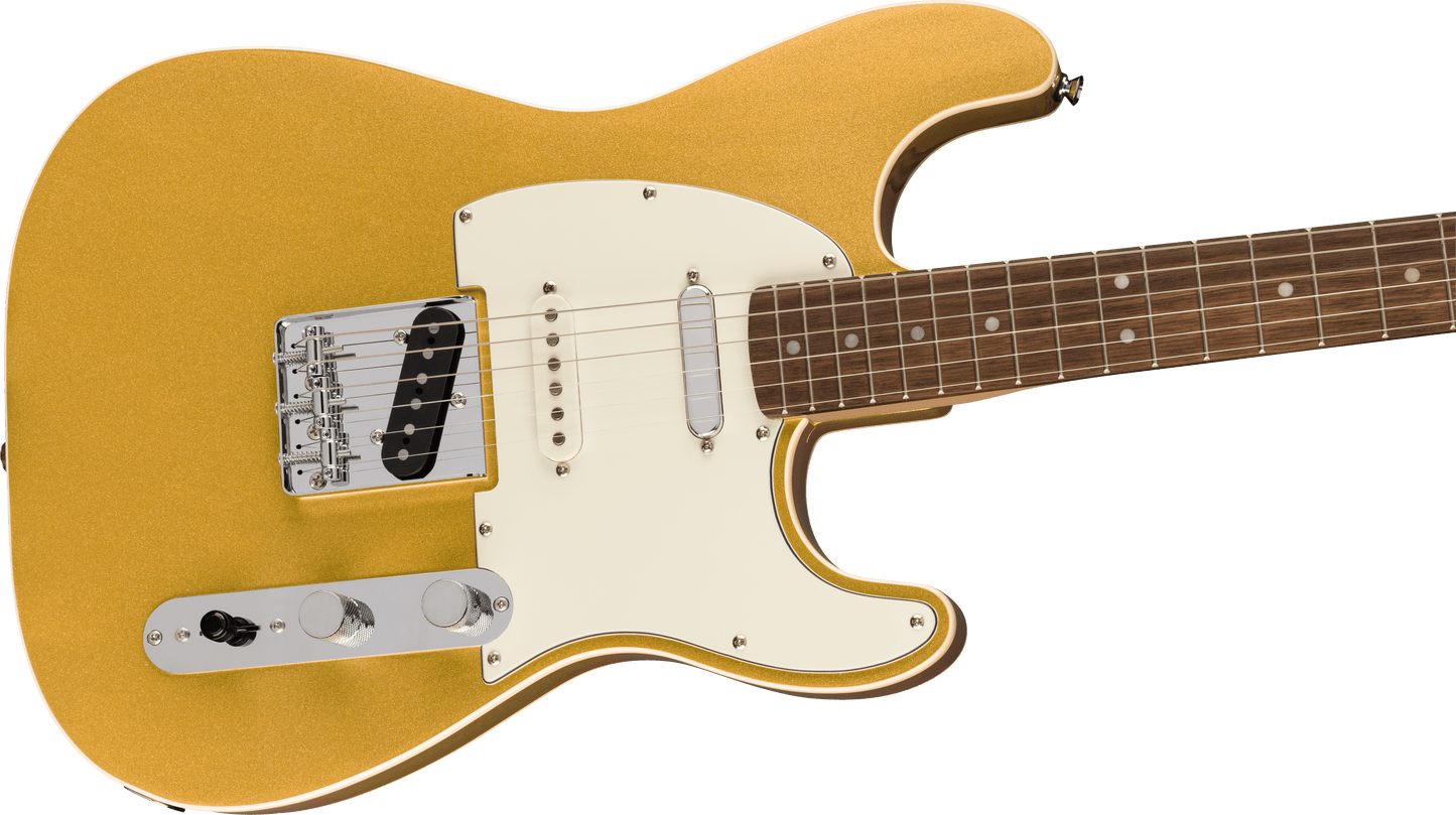 Squier Paranormal Custom Nashville Stratocaster Laurel Fingerboard, Parchment Pickguard, Aztec Gold