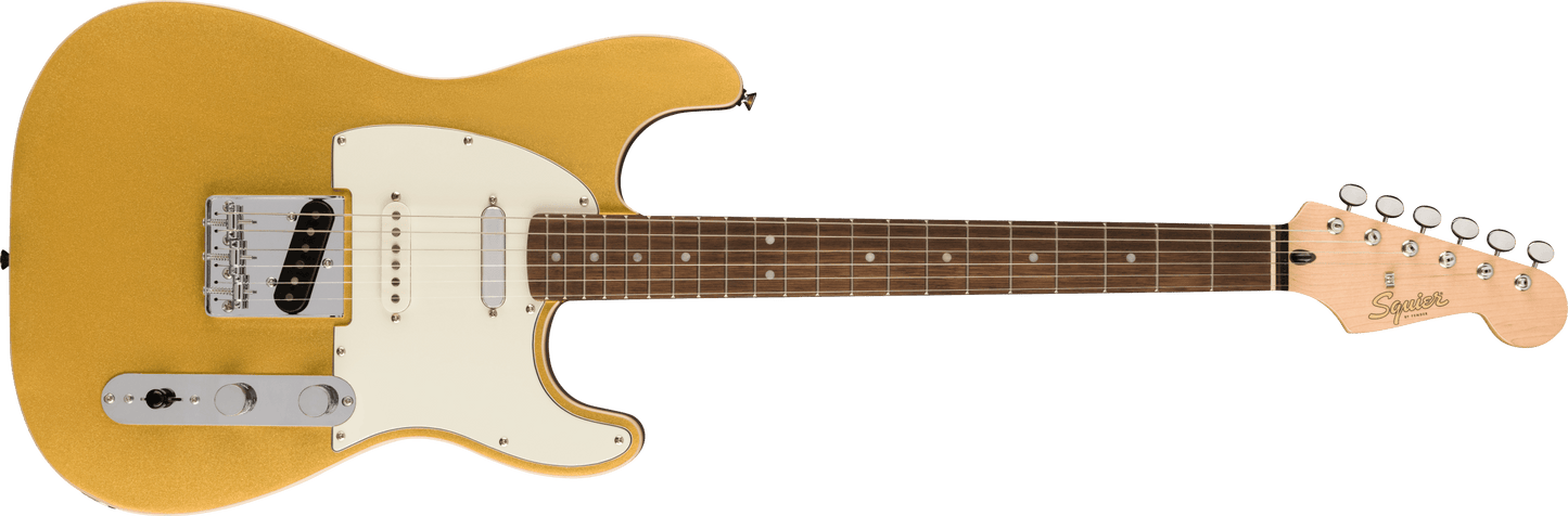 Squier Paranormal Custom Nashville Stratocaster Laurel Fingerboard, Parchment Pickguard, Aztec Gold