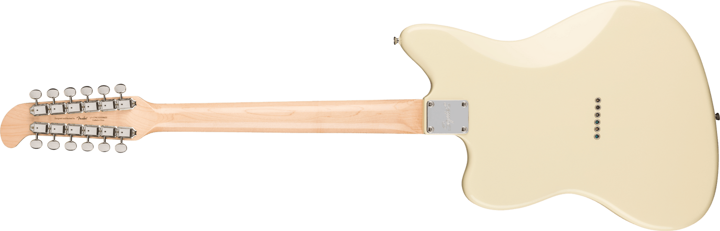 Squier Paranormal Jazzmaster XII, Laurel Fingerboard, Tortoiseshell Pickguard, Olympic White