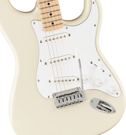 Squier Affinity Series® Stratocaster®, Maple Fingerboard, White Pickguard, Olympic White