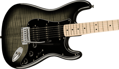 Squier Affinity Series® Stratocaster® FMT HSS, Maple Fingerboard, Black Pickguard, Black Burst