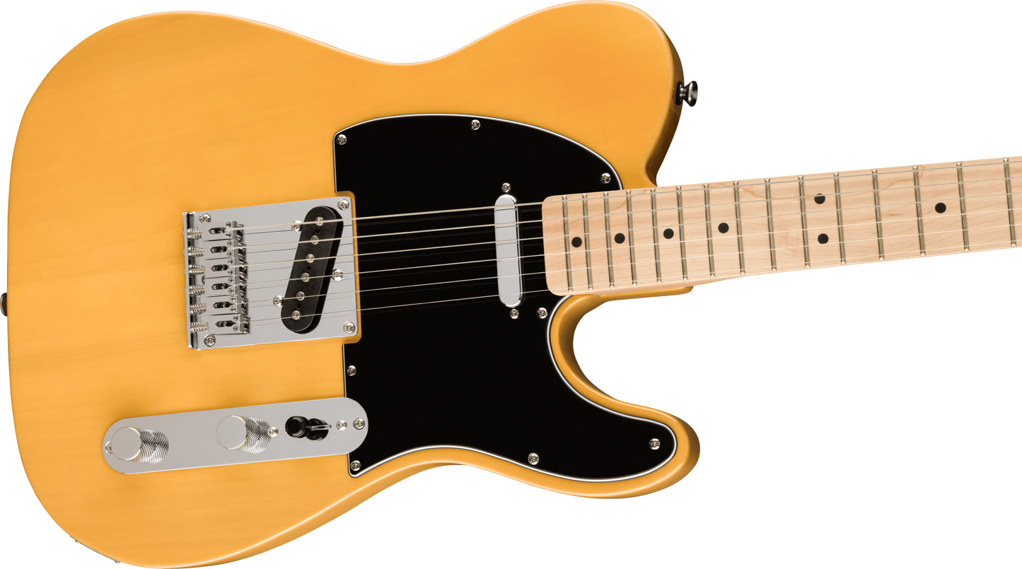 Squier Affinity Series® Telecaster®, Maple Fingerboard, Black Pickguard, Butterscotch Blonde