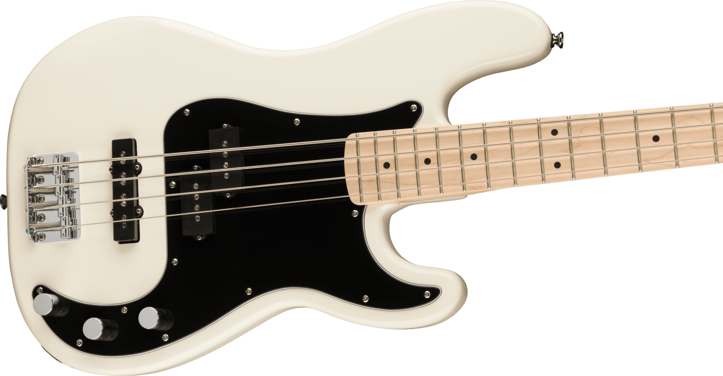 Squier Affinity Series Precision Bass PJ Maple Fingerboard, Black Pickguard, Olympic White