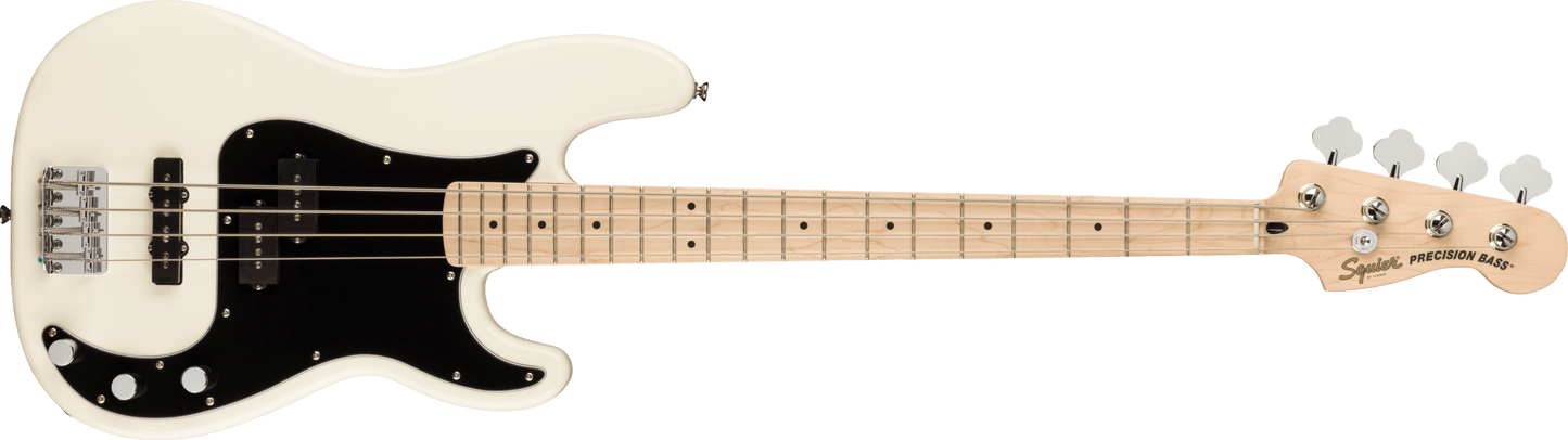 Squier Affinity Series Precision Bass PJ Maple Fingerboard, Black Pickguard, Olympic White