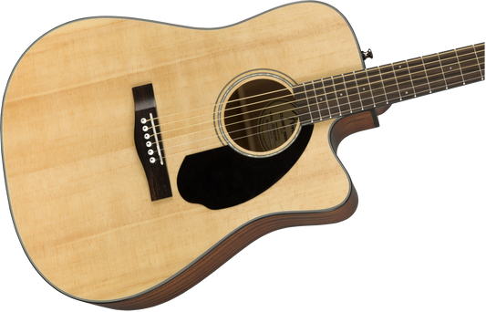 Fender CD-60SCE Dreadnought Acoustic Guitar, Walnut Fingerboard, Natural