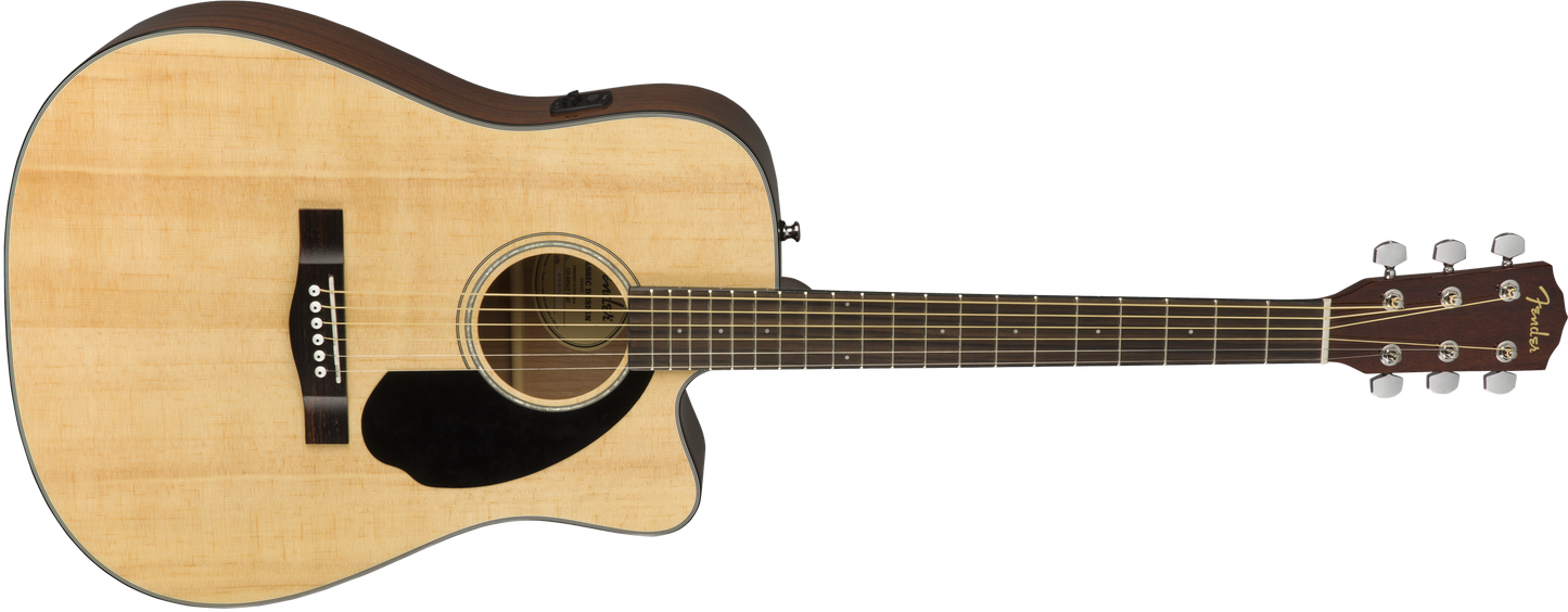 Fender CD-60SCE Dreadnought Acoustic Guitar, Walnut Fingerboard, Natural