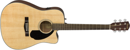 Fender CD-60SCE Dreadnought Acoustic Guitar, Walnut Fingerboard, Natural