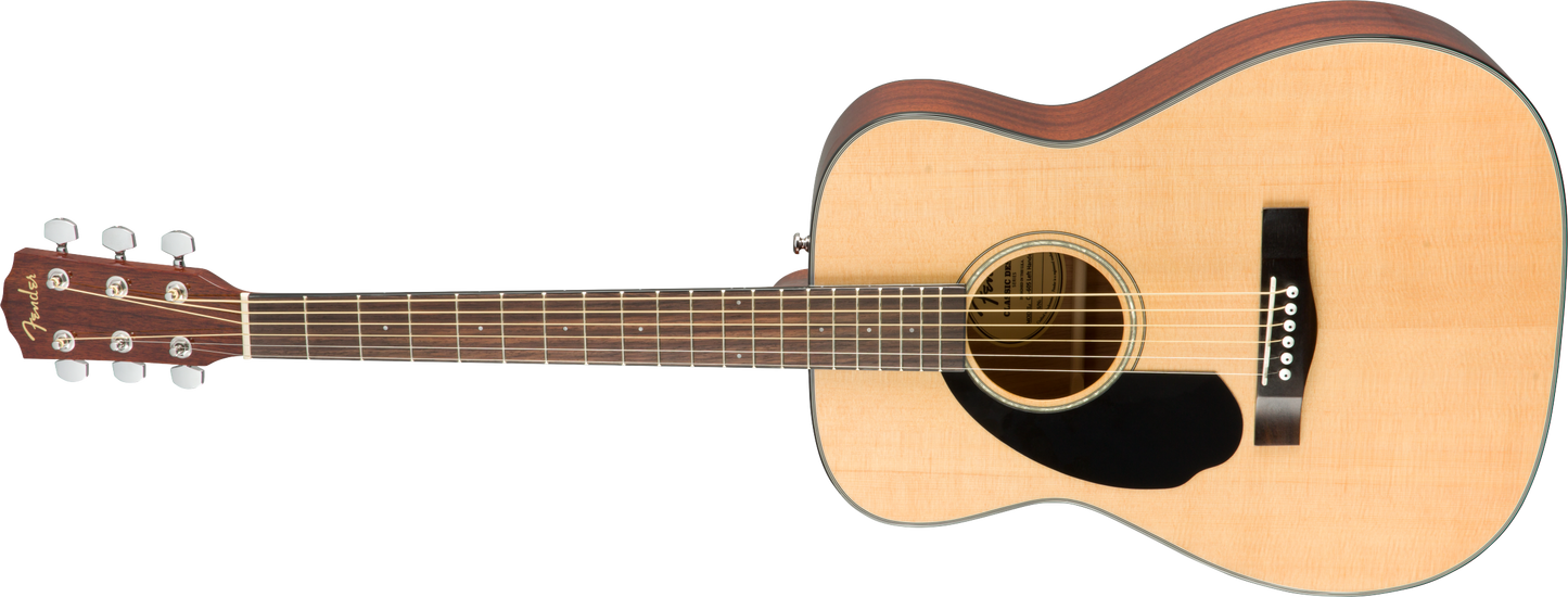 Fender CD-60S Left Hand Acoustic Guitar Walnut Fingerboard, Natural