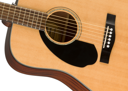 Fender CD-60S Left Hand Acoustic Guitar Walnut Fingerboard, Natural
