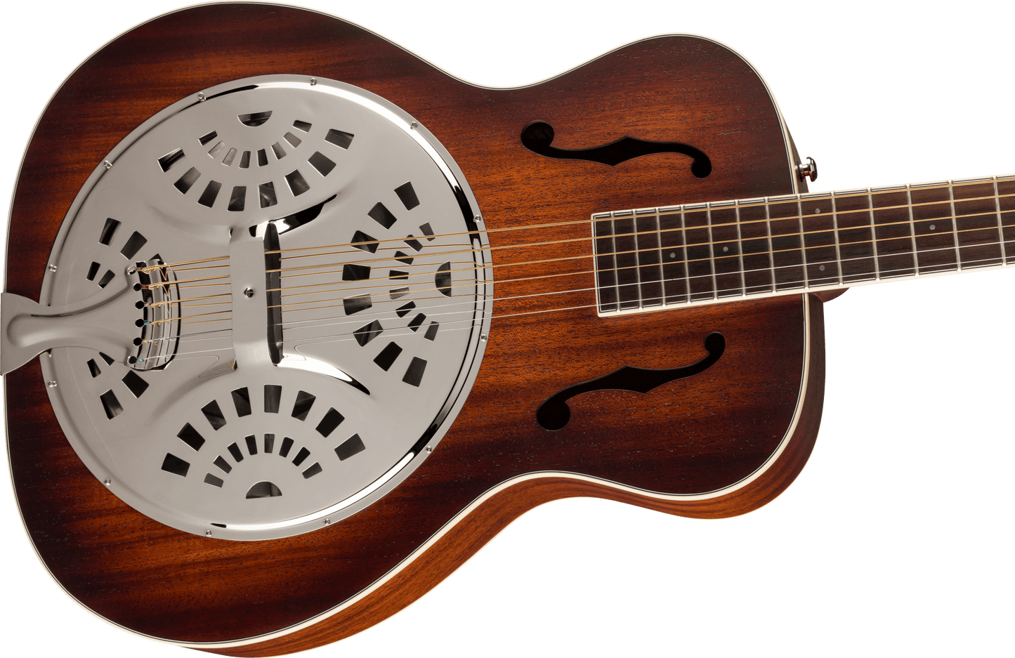 Fender PR-180E Resonator Guitar, Walnut board, Aged Cognac Burst