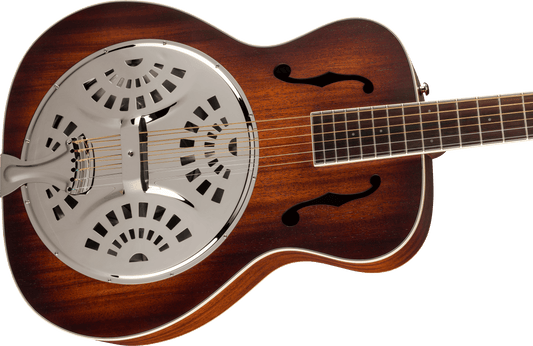 Fender PR-180E Resonator Guitar, Walnut board, Aged Cognac Burst