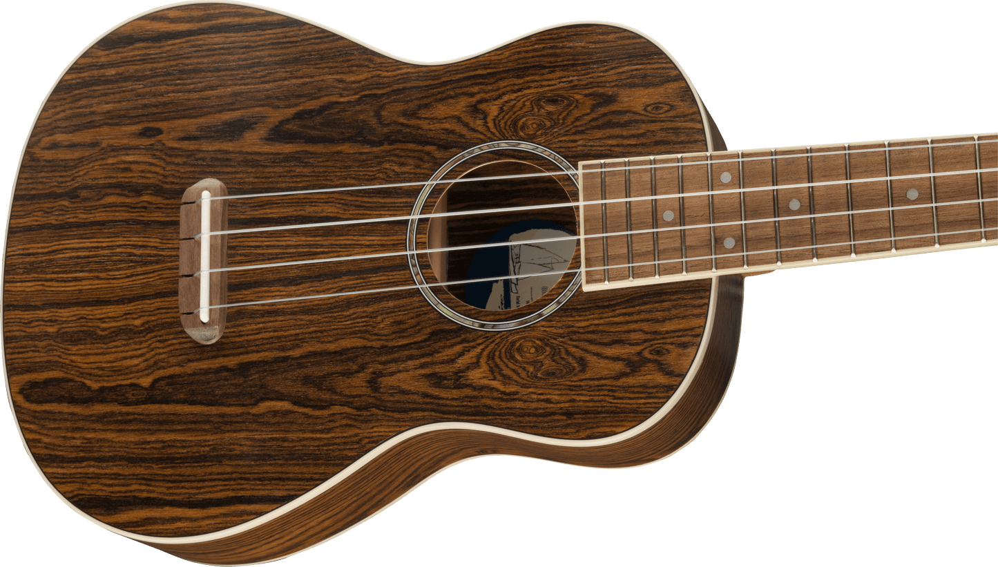 Fender Zuma Exotic Concert Ukulele, Walnut Fingerboard, Bocote