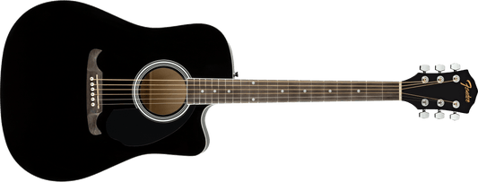 Fender FA-125CE Dreadnought, Walnut Fingerboard, Black