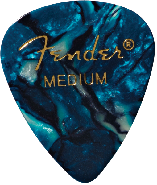 Fender Premium Celluloid 351 Shape Picks, Medium, Ocean Turquoise, 12-Pack 1980351808