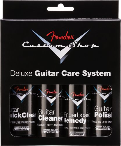 Fender Custom Shop Deluxe Guitar Care System, 4 Pack, Black 0990539000